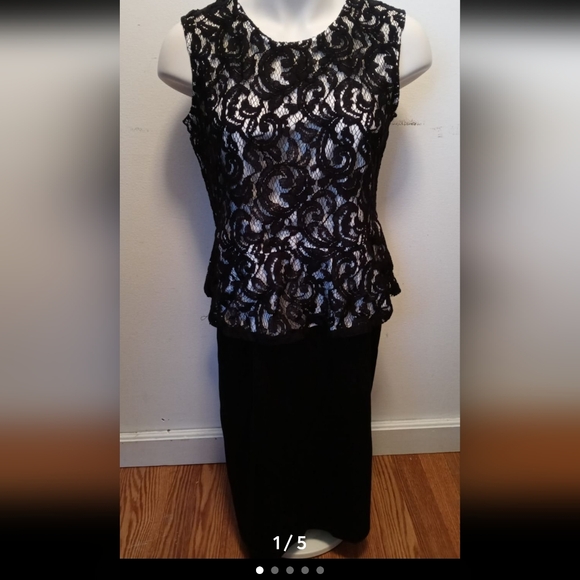 IMAN Dresses & Skirts - Elegant Black Lace Overlay Skirt